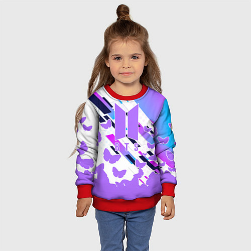 Детский свитшот BTS / 3D-Красный – фото 4