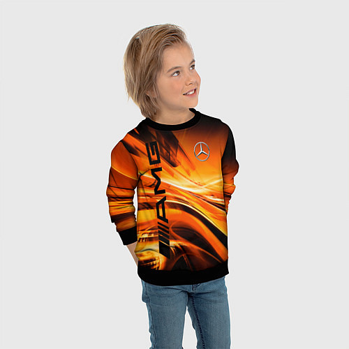 Детский свитшот MERCEDES / 3D-Черный – фото 3