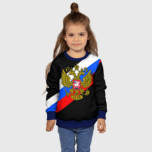 Детский свитшот РОССИЯ / 3D-Синий – фото 4