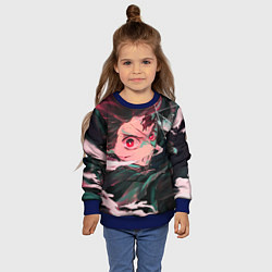 Свитшот детский Клинок рассекающий демонов, цвет: 3D-синий — фото 2