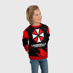Свитшот детский Umbrella Corporation, цвет: 3D-красный — фото 2