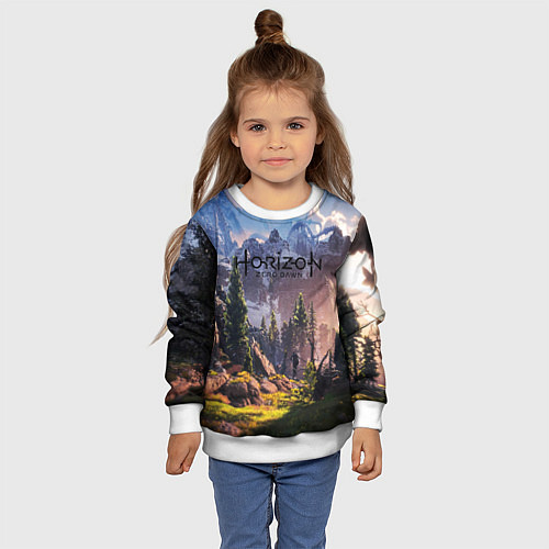 Детский свитшот Horizon Zero Dawn / 3D-Белый – фото 4