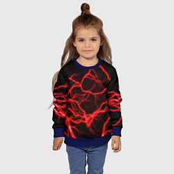 Свитшот детский МОЛНИИ, цвет: 3D-синий — фото 2