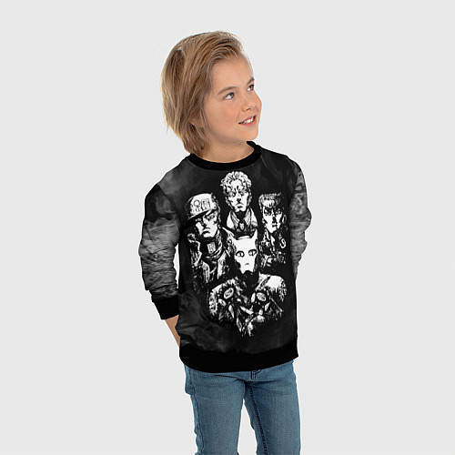 Детский свитшот JOJOS BIZARRE ADVENTURE / 3D-Черный – фото 3