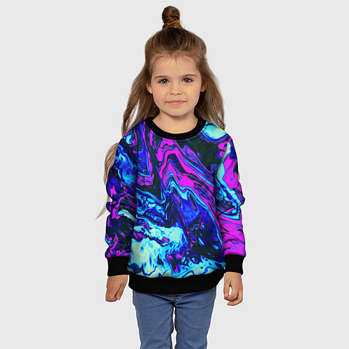 Детский свитшот DIGITAL ABSTRACT / 3D-Черный – фото 4
