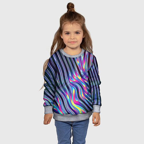 Детский свитшот DIGITAL ABSTRACT / 3D-Меланж – фото 4