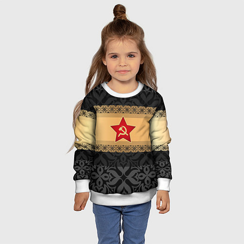 Детский свитшот СССР / 3D-Белый – фото 4