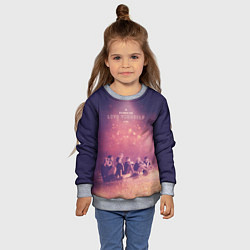 Свитшот детский BTS, цвет: 3D-меланж — фото 2
