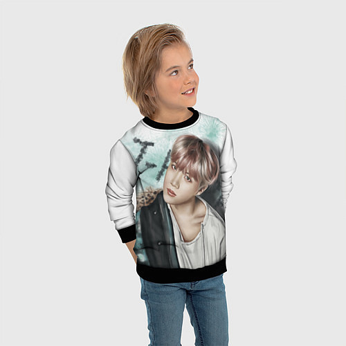 Детский свитшот BTS / 3D-Черный – фото 3