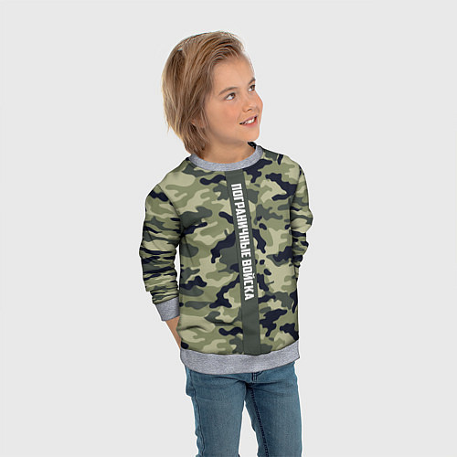 Детский свитшот Пограничные Войска камуфляж / 3D-Меланж – фото 3