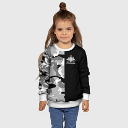 Свитшот детский Пограничные Войска камуфляж, цвет: 3D-белый — фото 2