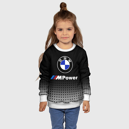 Детский свитшот BMW / 3D-Белый – фото 4