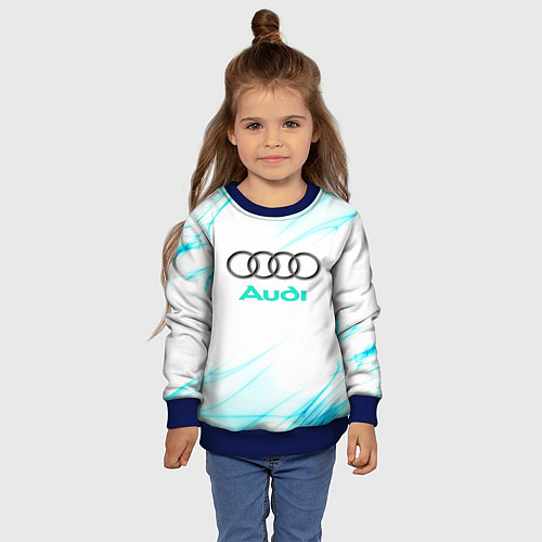 Детский свитшот Audi / 3D-Синий – фото 4