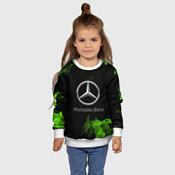 Свитшот детский Mercedes, цвет: 3D-белый — фото 2