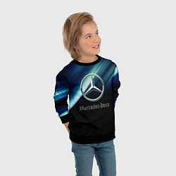 Свитшот детский Mercedes, цвет: 3D-черный — фото 2