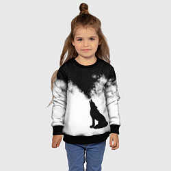 Свитшот детский Galaxy wolf, цвет: 3D-черный — фото 2