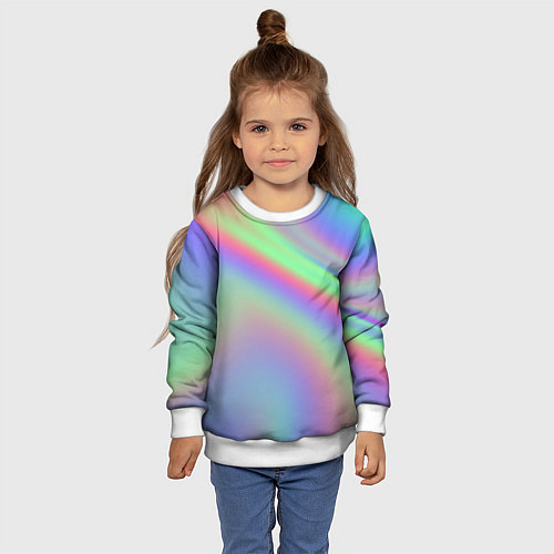 Детский свитшот Gradient vinyl / 3D-Белый – фото 4