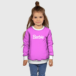 Свитшот детский Barbie, цвет: 3D-белый — фото 2