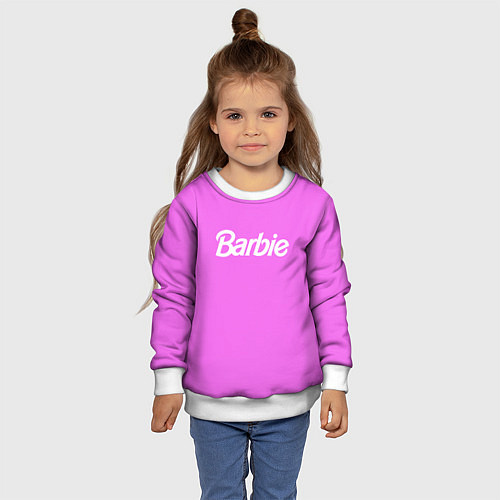 Детский свитшот Barbie / 3D-Белый – фото 4