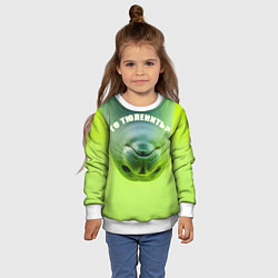 Свитшот детский Го тюленить?, цвет: 3D-белый — фото 2