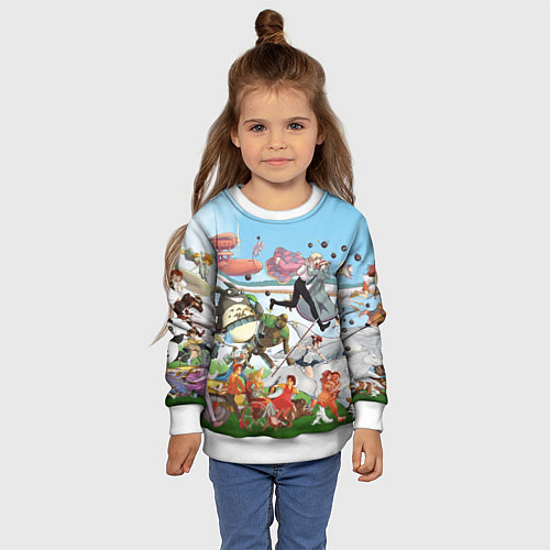 Детский свитшот Studio Ghibli / 3D-Белый – фото 4