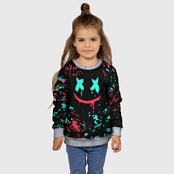 Свитшот детский Marshmello, цвет: 3D-меланж — фото 2