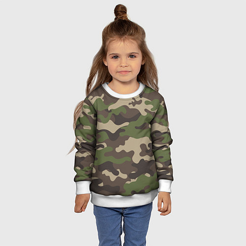 Детский свитшот МИЛИТАРИ / 3D-Белый – фото 4