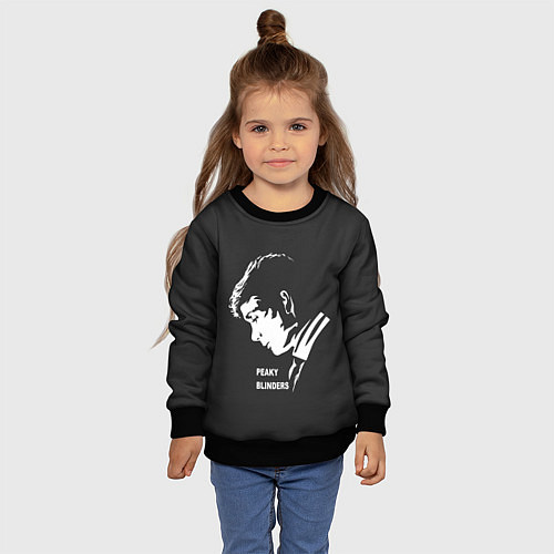 Детский свитшот Острые Козырьки / 3D-Черный – фото 4