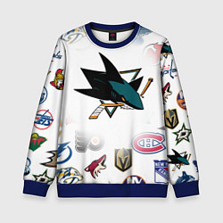 Детский свитшот San Jose Sharks NHL teams pattern