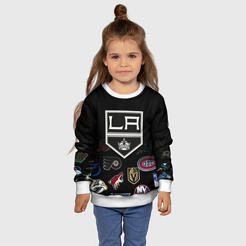 Детский свитшот NHL Los Angeles Kings / 3D-Белый – фото 4