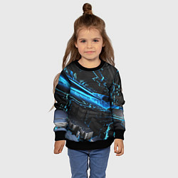 Свитшот детский DIGITAL ABSTRACT, цвет: 3D-черный — фото 2