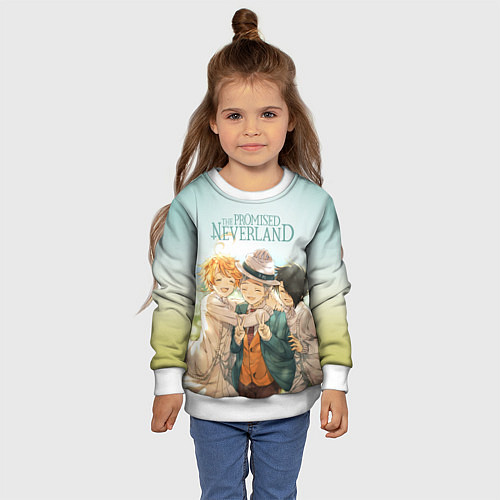 Детский свитшот The Promised Neverland / 3D-Белый – фото 4