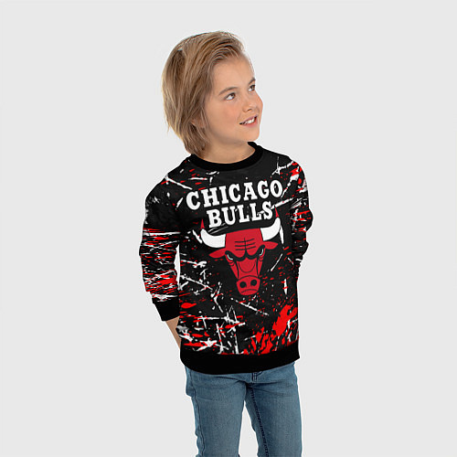 Детский свитшот CHICAGO BULLS / 3D-Черный – фото 3