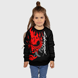 Свитшот детский CYBERPUNK 2077 SAMURAI, цвет: 3D-черный — фото 2