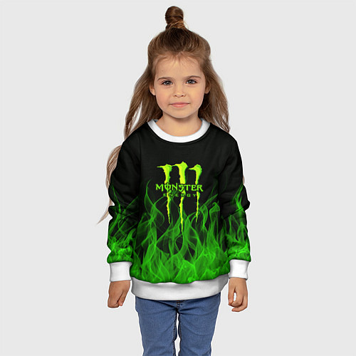 Детский свитшот MONSTER ENERGY / 3D-Белый – фото 4