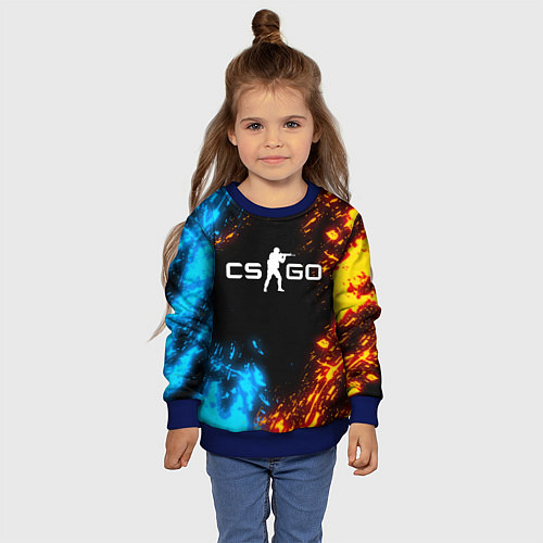 Детский свитшот CS GO / 3D-Синий – фото 4
