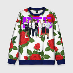 Детский свитшот BTS Roses White