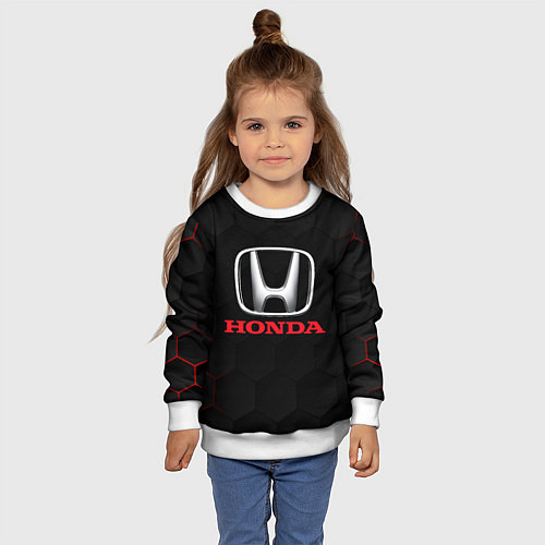 Детский свитшот HONDA / 3D-Белый – фото 4