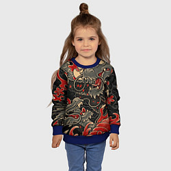 Свитшот детский Dsquared tatoo DRAGON, цвет: 3D-синий — фото 2