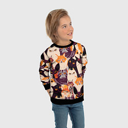 Свитшот детский КОТИКИ, цвет: 3D-черный — фото 2