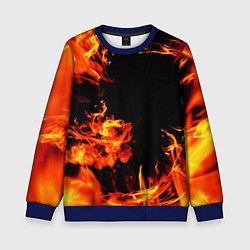 Свитшот детский ОГОНЬ, цвет: 3D-синий