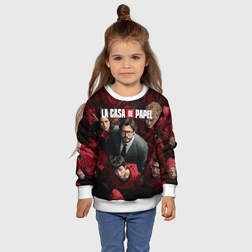 Детский свитшот La Casa de Papel Z / 3D-Белый – фото 4