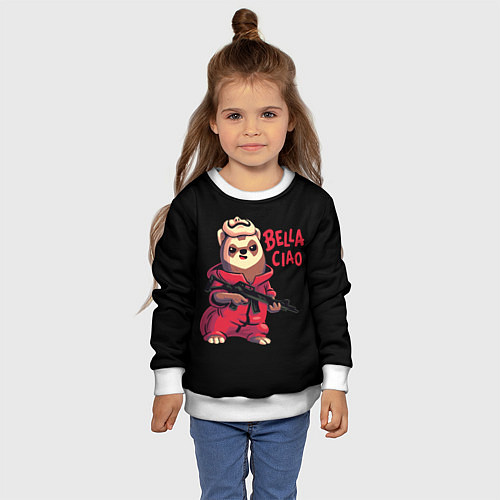 Детский свитшот Bella Ciao / 3D-Белый – фото 4