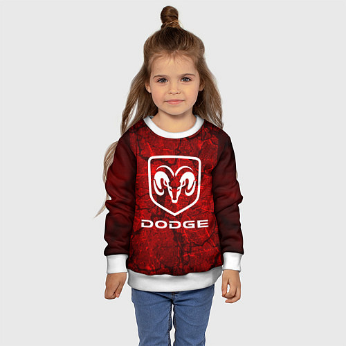 Детский свитшот DODGE / 3D-Белый – фото 4