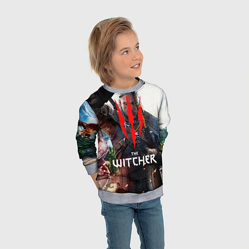 Детский свитшот The Witcher / 3D-Меланж – фото 3