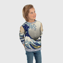 Свитшот детский ЯПОНСКАЯ КАРТИНА, цвет: 3D-меланж — фото 2