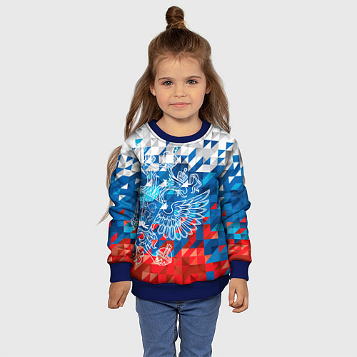 Детский свитшот Россия / 3D-Синий – фото 4