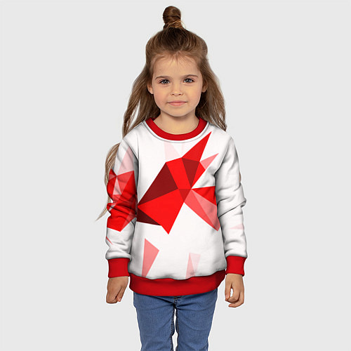 Детский свитшот GEOMETRY RED / 3D-Красный – фото 4