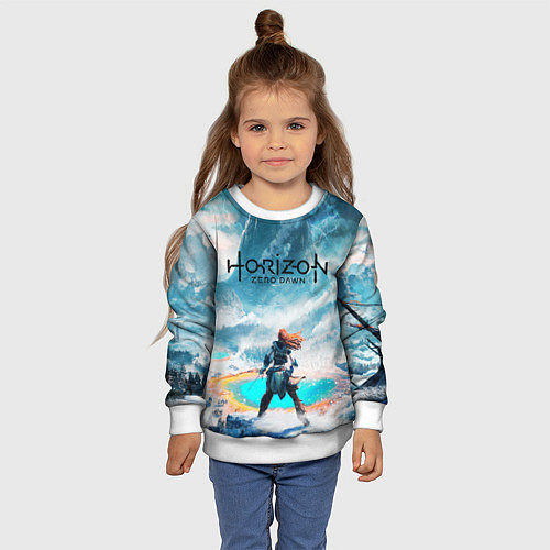 Детский свитшот HORIZON ZERO DAWN / 3D-Белый – фото 4