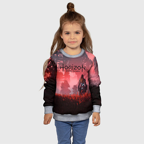 Детский свитшот HORIZON ZERO DAWN / 3D-Меланж – фото 4
